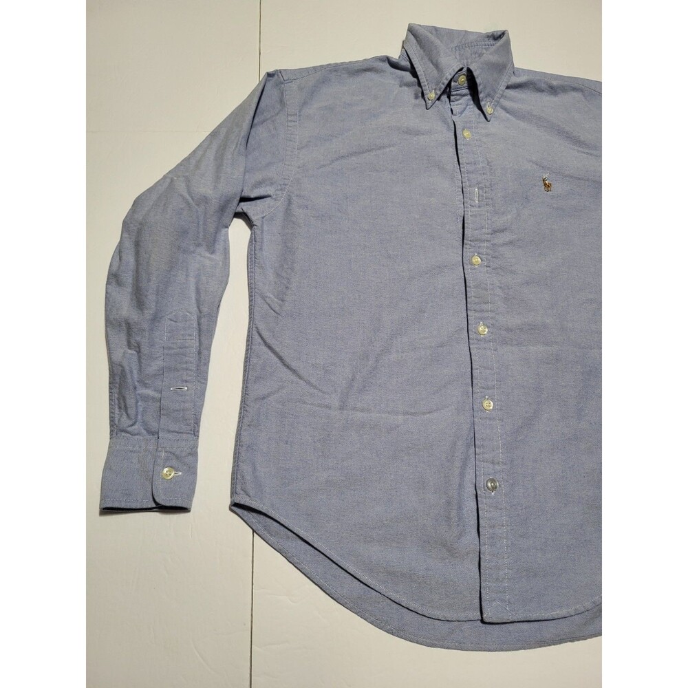 (#L3) Ralph Lauren Long Sleeve Button Down Size Women's 4 Blue - Picture 2 of 8
